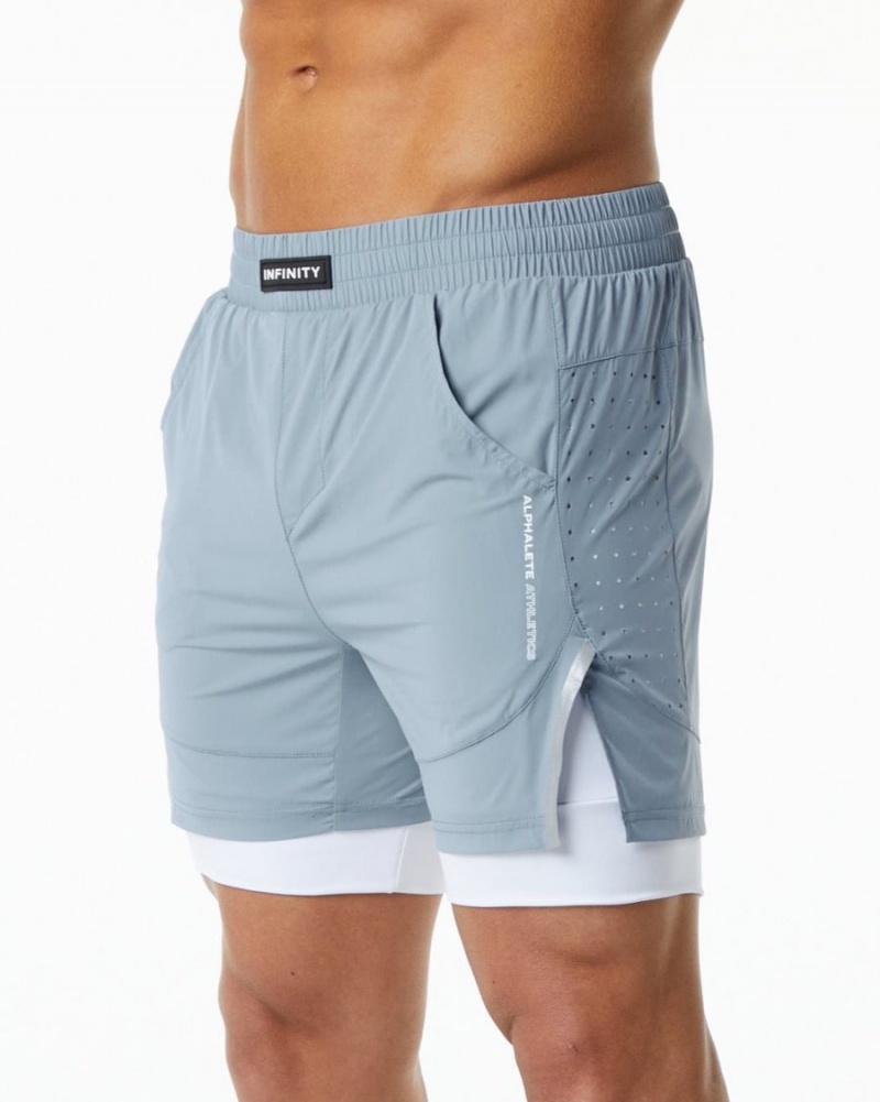 Alphalete Infinity Speed Lyhyt 5.5" Miesten Shortsit Sininen | HCYLS-7490