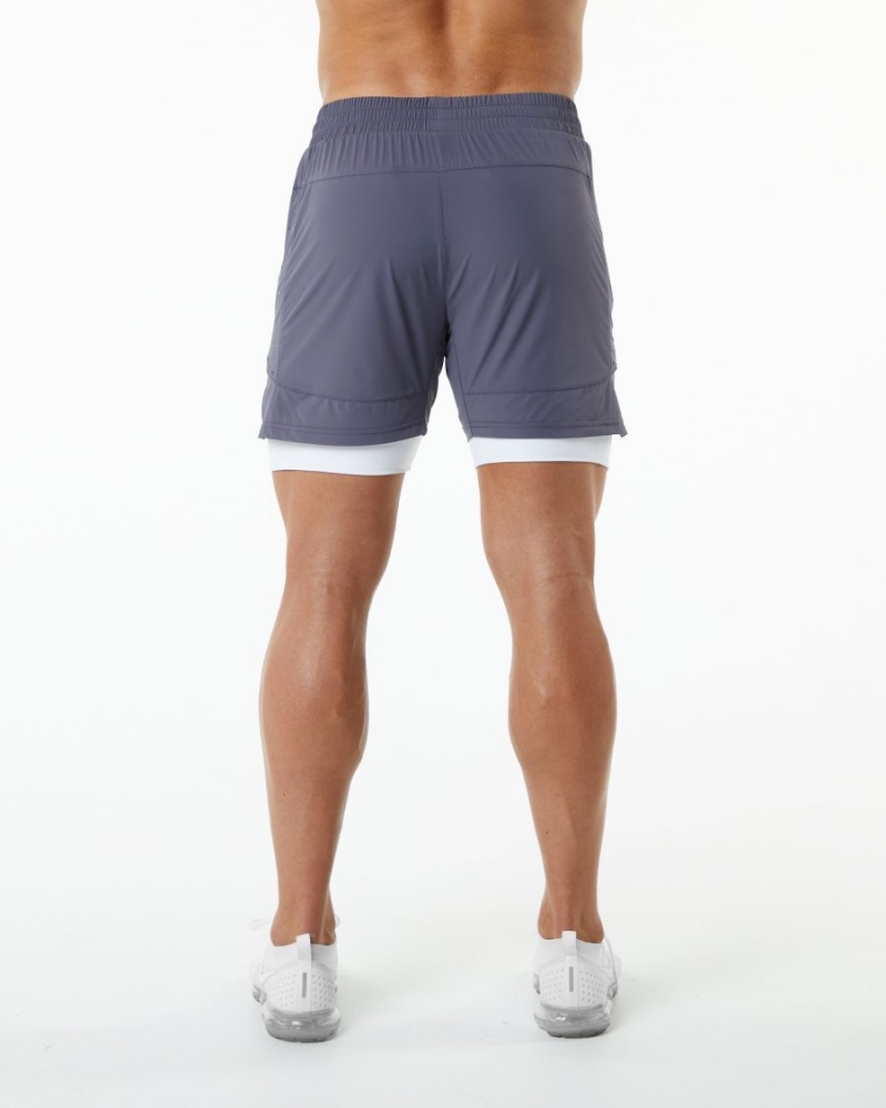 Alphalete Infinity Speed Lyhyt 5.5" Miesten Shortsit Violetit | RXQDY-4095