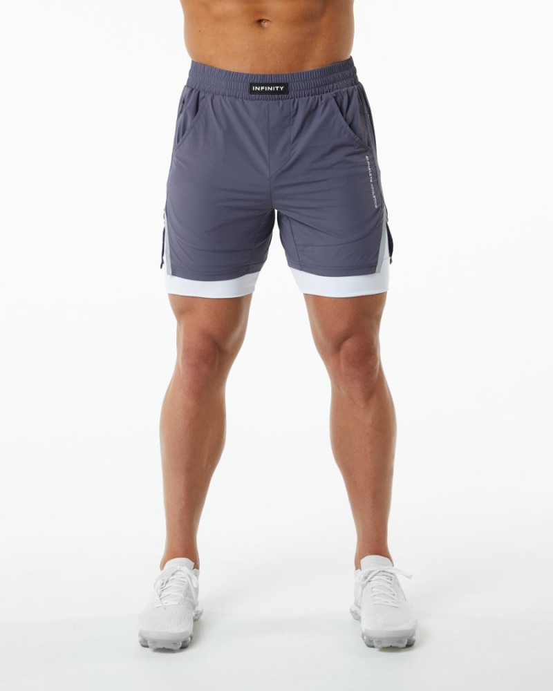 Alphalete Infinity Speed Lyhyt 5.5" Miesten Shortsit Violetit | RXQDY-4095