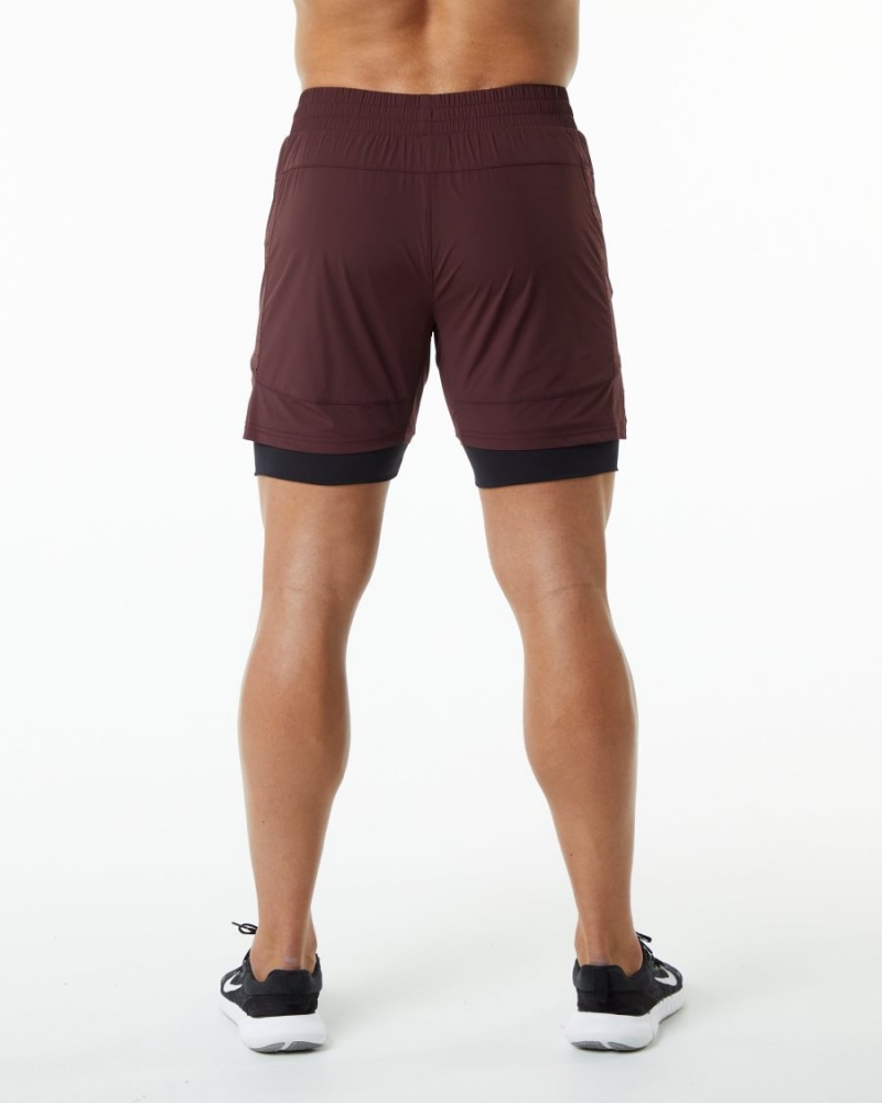 Alphalete Infinity Speed Lyhyt 5.5" Miesten Shortsit Viininpunainen | TRHQW-1493