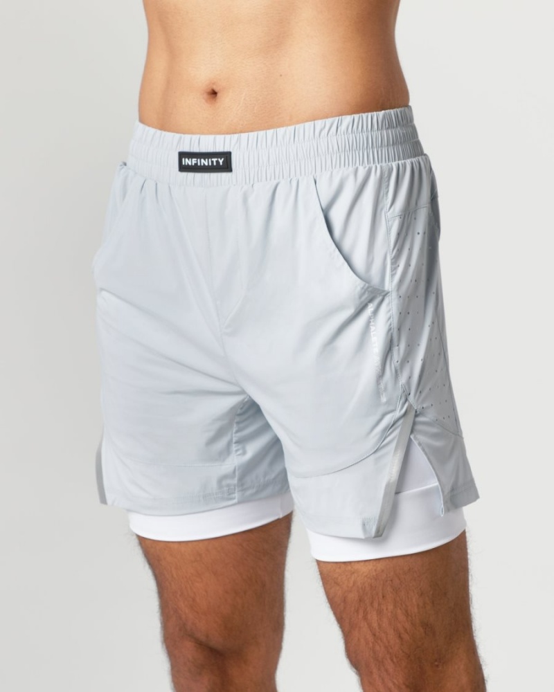 Alphalete Infinity Speed Lyhyt 5.5" Miesten Shortsit Harmaat | FXYIN-3705