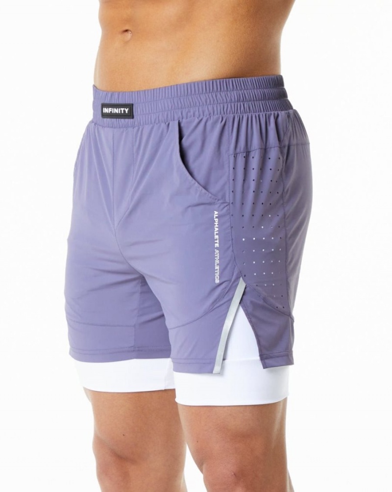 Alphalete Infinity Speed Lyhyt 5.5" Miesten Shortsit Digital Violet | MUSJP-2803