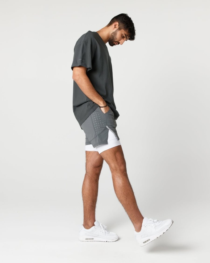 Alphalete Infinity Speed Lyhyt 5.5" Miesten Shortsit Smoke | YBTLQ-3527