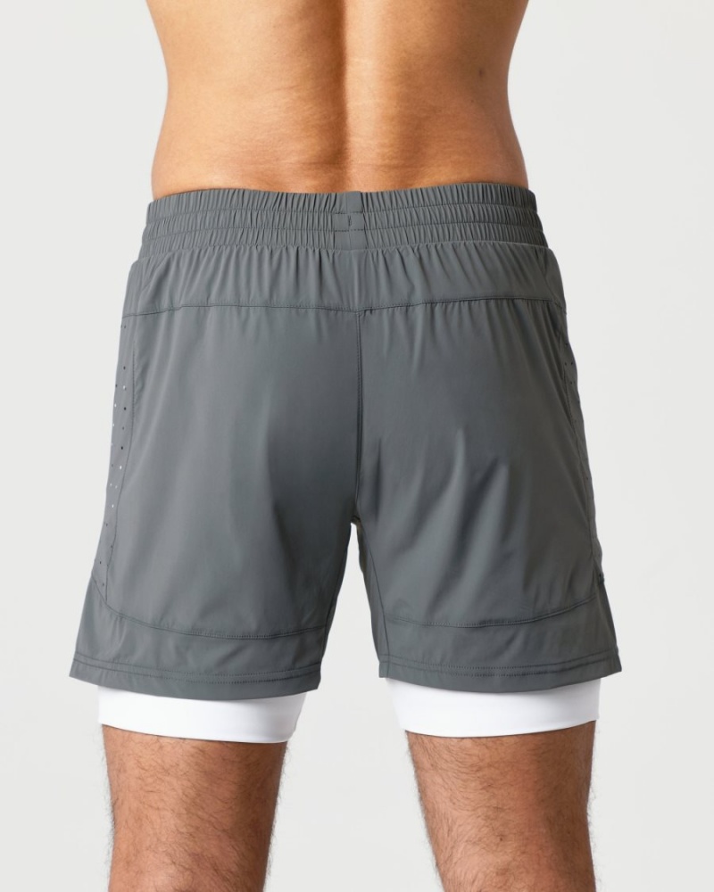 Alphalete Infinity Speed Lyhyt 5.5" Miesten Shortsit Smoke | YBTLQ-3527