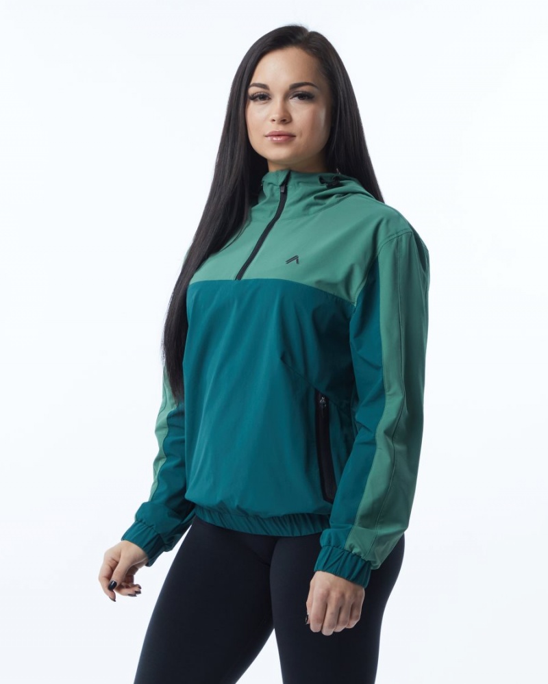 Alphalete Infinity Tech Jacket Naisten Takit Vihreä | EWJLI-4165