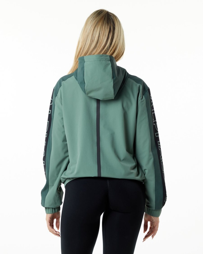 Alphalete Infinity Tech Jacket Naisten Takit Wild Sage | UJEQX-7952