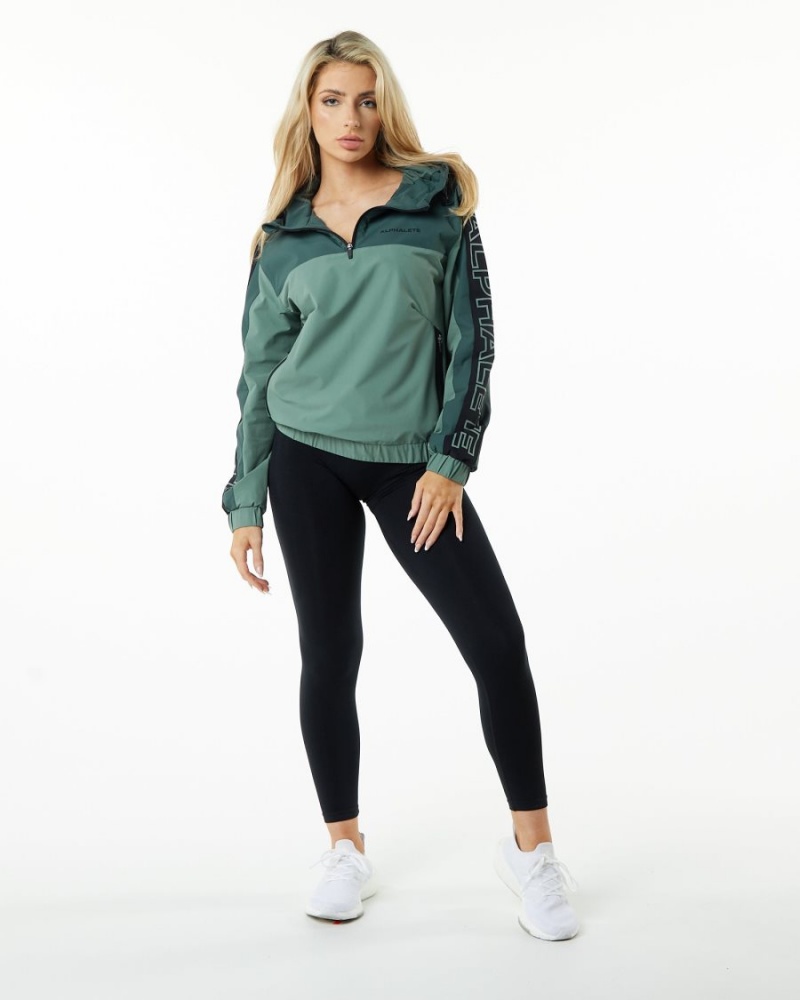 Alphalete Infinity Tech Jacket Naisten Takit Wild Sage | UJEQX-7952