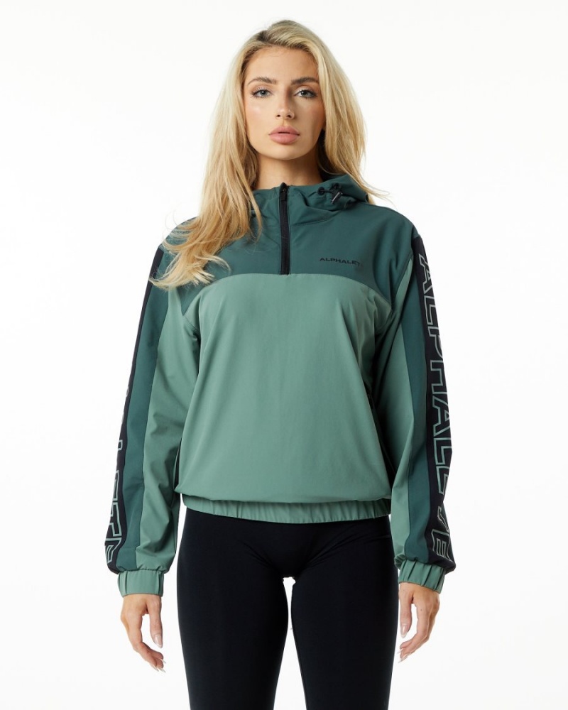 Alphalete Infinity Tech Jacket Naisten Takit Wild Sage | UJEQX-7952