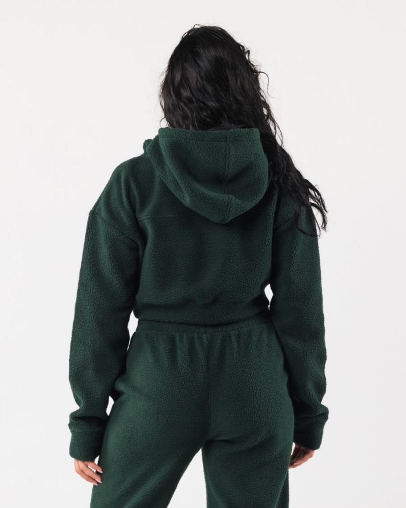 Alphalete King Crop Hoodie Naisten Huppari Evergreen | YIJET-6513