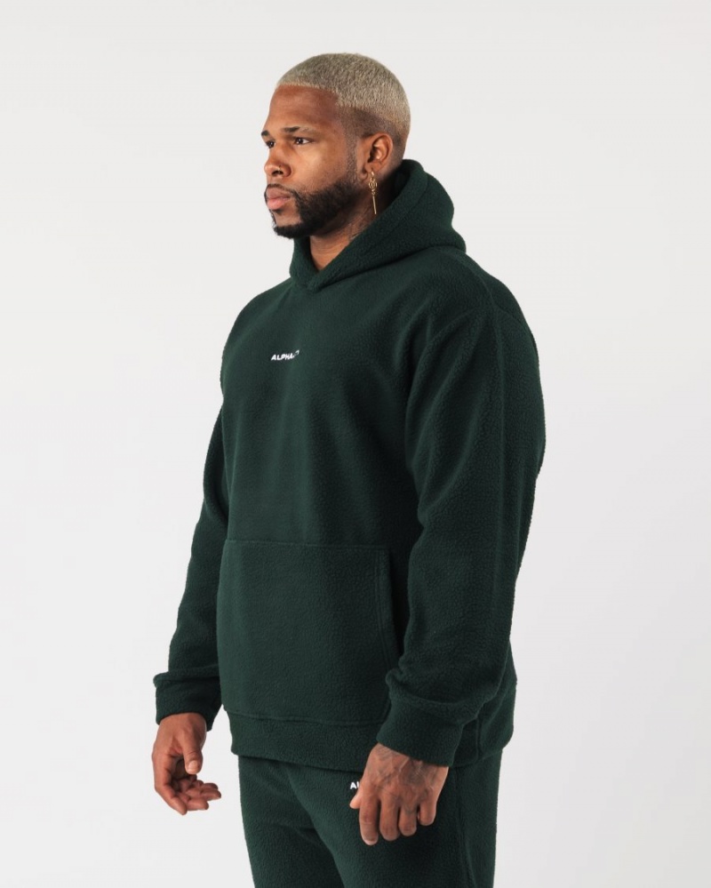 Alphalete King Hoodie Miesten Huppari Evergreen | RZTQI-2971