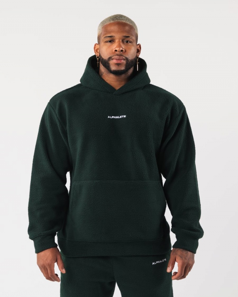 Alphalete King Hoodie Miesten Huppari Evergreen | RZTQI-2971