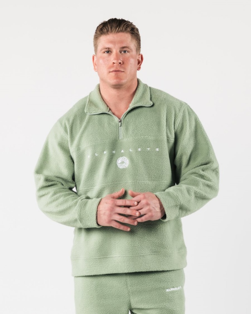 Alphalete King Quarter Zip Miesten Takit Sage | OCIXL-8970