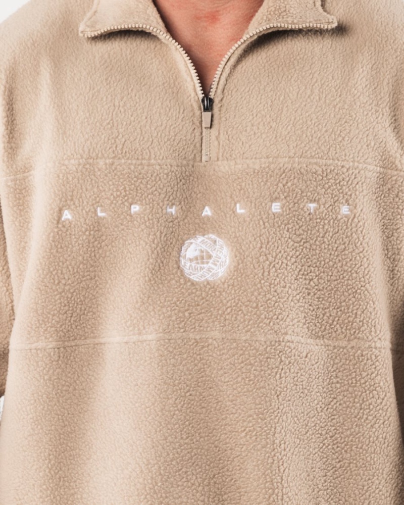 Alphalete King Quarter Zip Miesten Takit Linen | DCGEA-2193