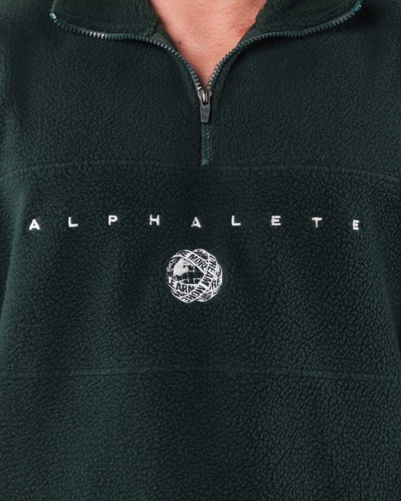 Alphalete King Quarter Zip Miesten Takit Evergreen | GDZPM-9514