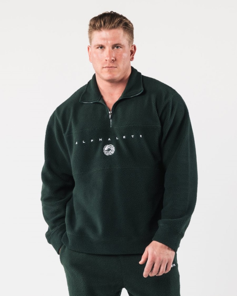 Alphalete King Quarter Zip Miesten Takit Evergreen | GDZPM-9514