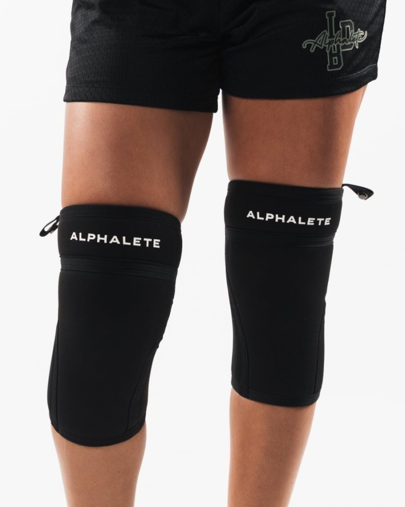 Alphalete Knee Sleeves Miesten Asusteet Mustat | MTLVA-3146