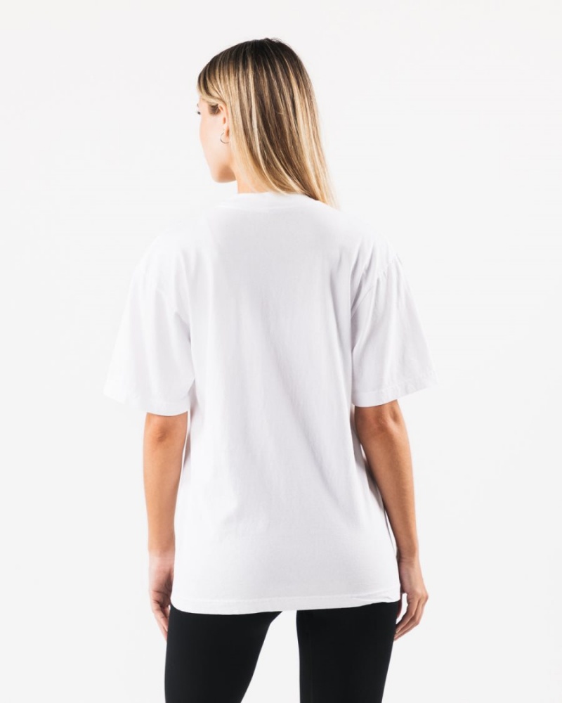 Alphalete LDB More Letter Tee Miesten Paidat Valkoinen | EMHGO-2539