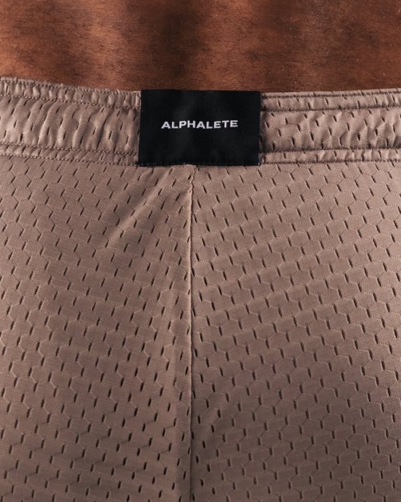 Alphalete LDB More Mesh Lyhyt 6” Miesten Shortsit Mocha | TBORQ-2740