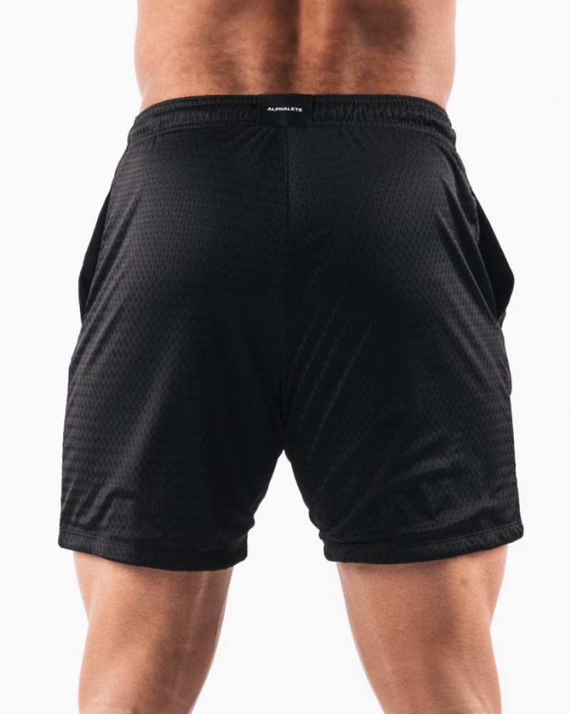 Alphalete LDB More Mesh Lyhyt 6” Miesten Shortsit Mustat | ASKNZ-3478