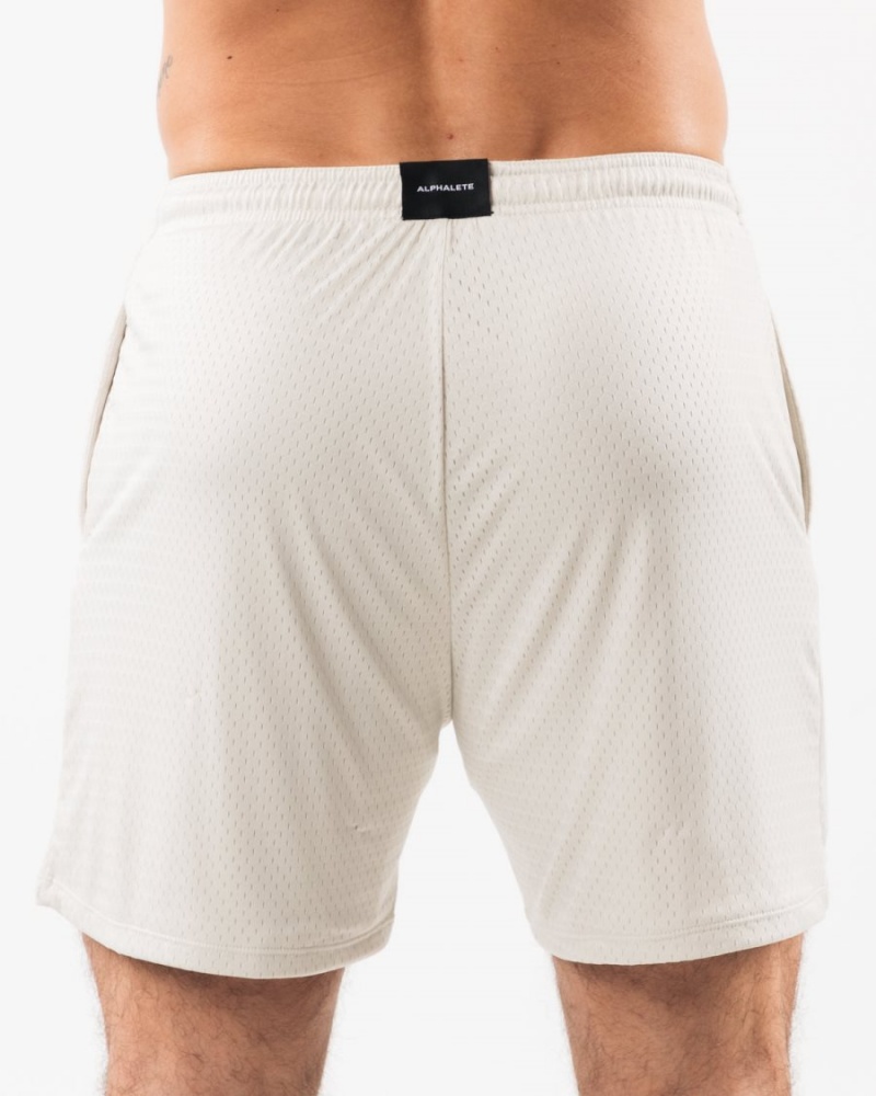 Alphalete LDB More Mesh Lyhyt 6" Miesten Shortsit Sea Shell | BAKHT-7598