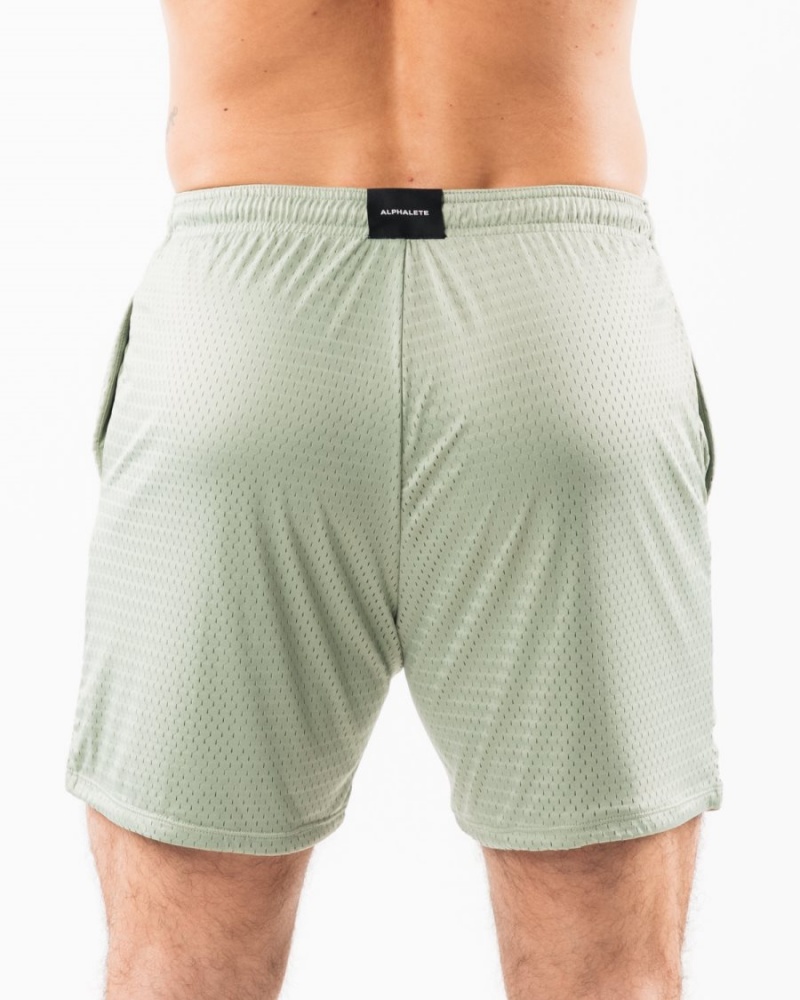 Alphalete LDB More Mesh Lyhyt 6" Miesten Shortsit Sage | AJPOI-7829