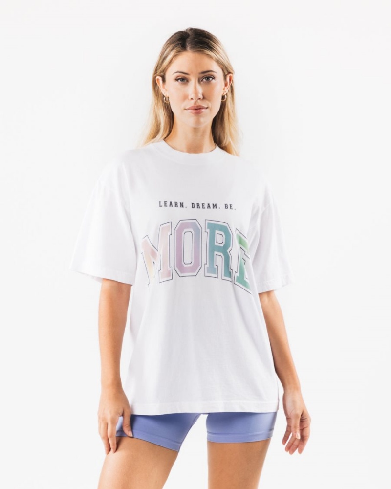 Alphalete LDB More Tee Miesten Paidat Valkoinen | TRQWX-1803