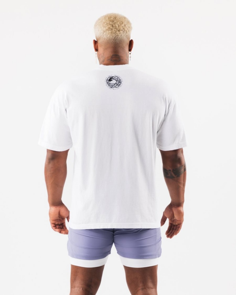 Alphalete LDB More Tee Miesten Paidat Valkoinen | TRQWX-1803