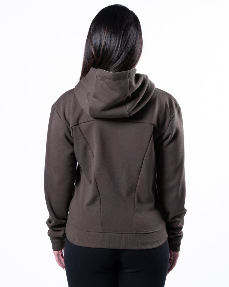 Alphalete Monarch Hoodie Naisten Huppari Tummanruskea | BNVUS-6284