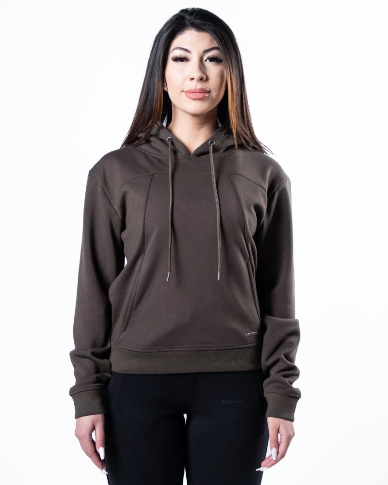 Alphalete Monarch Hoodie Naisten Huppari Tummanruskea | BNVUS-6284