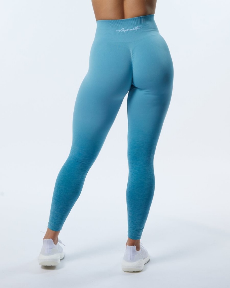 Alphalete Ombre Amplify Legging Naisten Leggings Ocean | YCOTA-6153