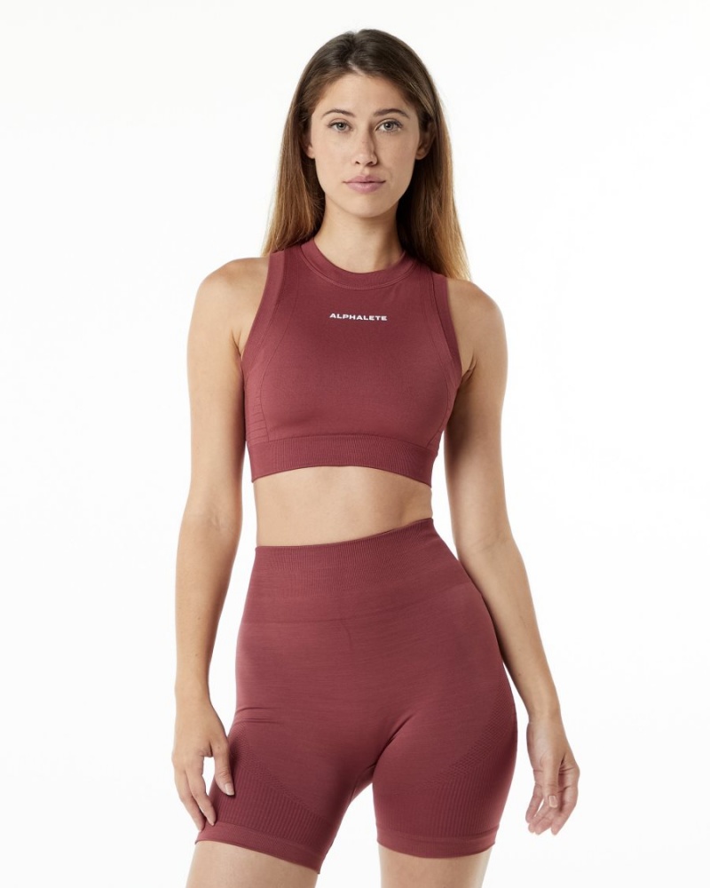 Alphalete Ozone Crop Bra Naisten Urheiluliivi Gingerbread | AYHGK-9786