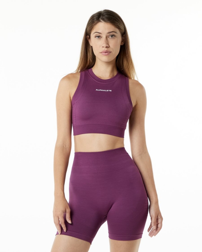 Alphalete Ozone Crop Bra Naisten Urheiluliivi Grape | JHUGR-6857