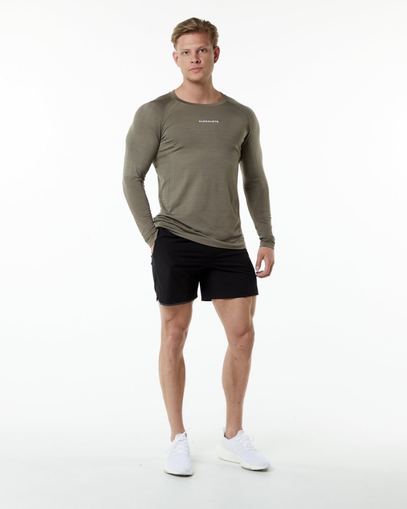 Alphalete Ozone LS Tee Miesten Paidat Cedar | GDJYZ-6034