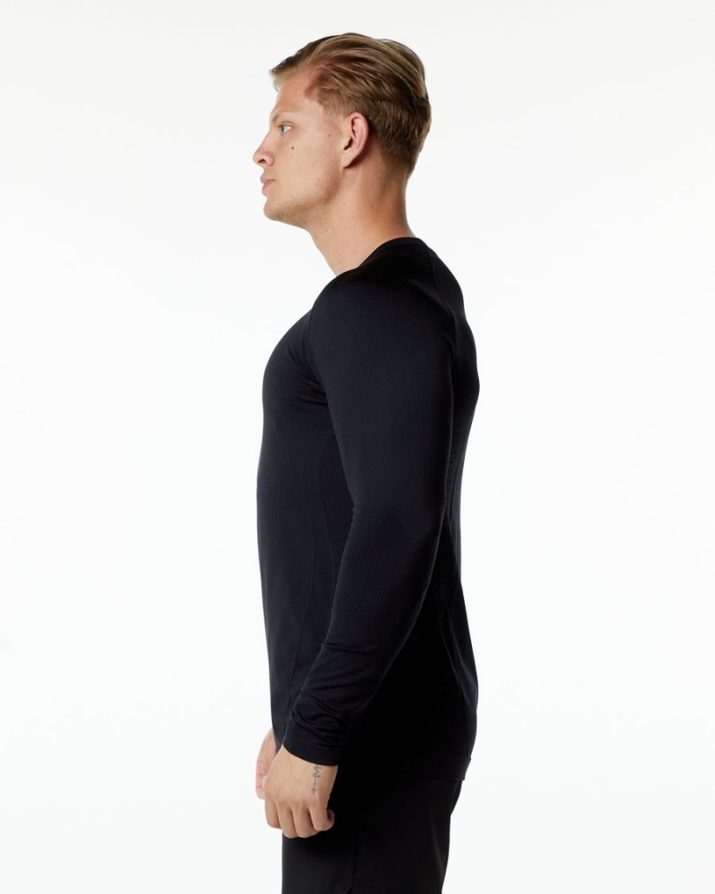 Alphalete Ozone LS Tee Miesten Paidat Mustat | EBXKP-3486