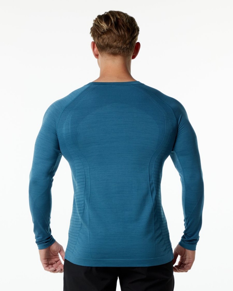 Alphalete Ozone LS Tee Miesten Paidat Sininen | EOMKW-3729