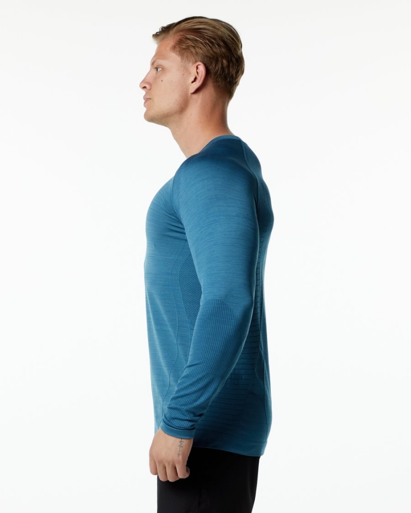 Alphalete Ozone LS Tee Miesten Paidat Sininen | EOMKW-3729