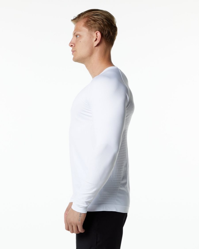 Alphalete Ozone LS Tee Miesten Paidat Valkoinen | TIKXJ-8197