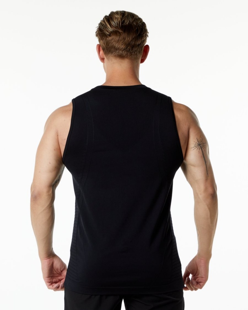 Alphalete Ozone Tank Miesten Hihaton Paita Mustat | FDVBS-4078