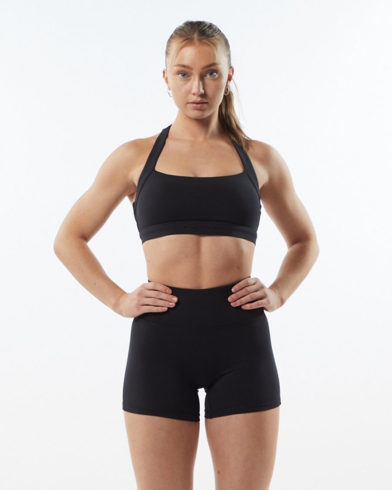 Alphalete Pulse Balance Bra Naisten Urheiluliivi Blackout | QTHAS-4397