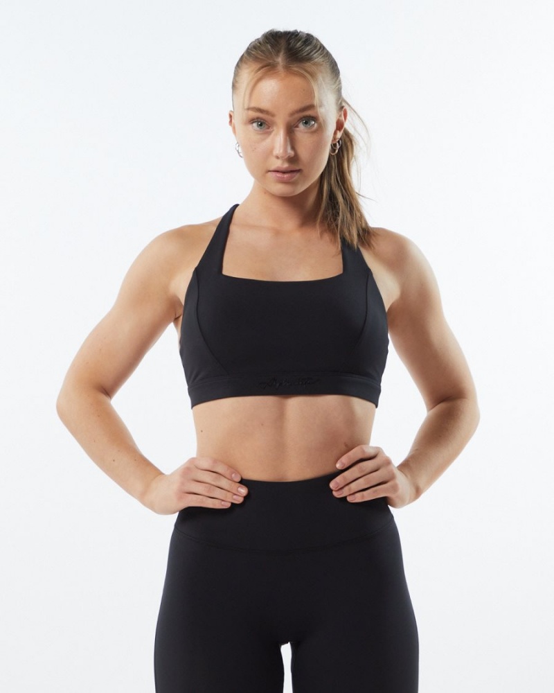 Alphalete Pulse Kinetic Bra Naisten Urheiluliivi Blackout | HMPZQ-3786