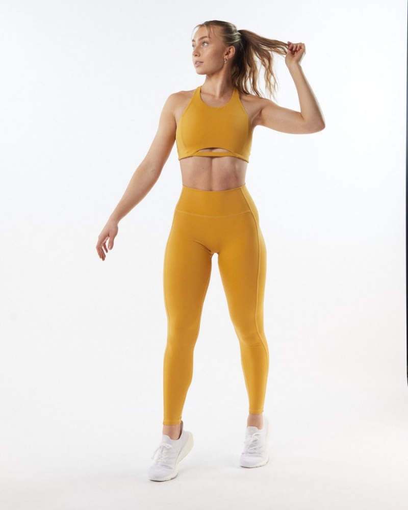 Alphalete Pulse Surge Bra Naisten Urheiluliivi Keltainen | OJIUX-8074