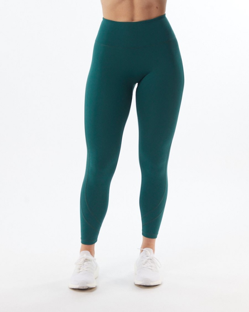 Alphalete Pulse Surge Legging Naisten Leggings Velvet Teal | QNOCR-6104