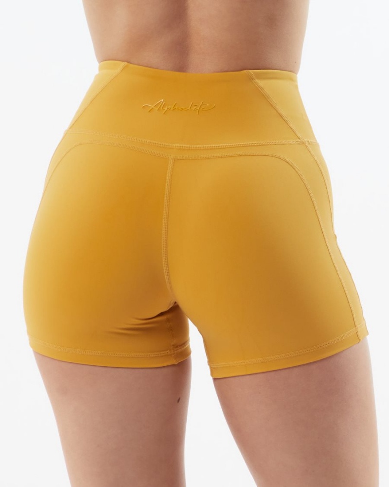 Alphalete Pulse Surge Lyhyt 4" Naisten Shortsit Keltainen | ITZSH-1648