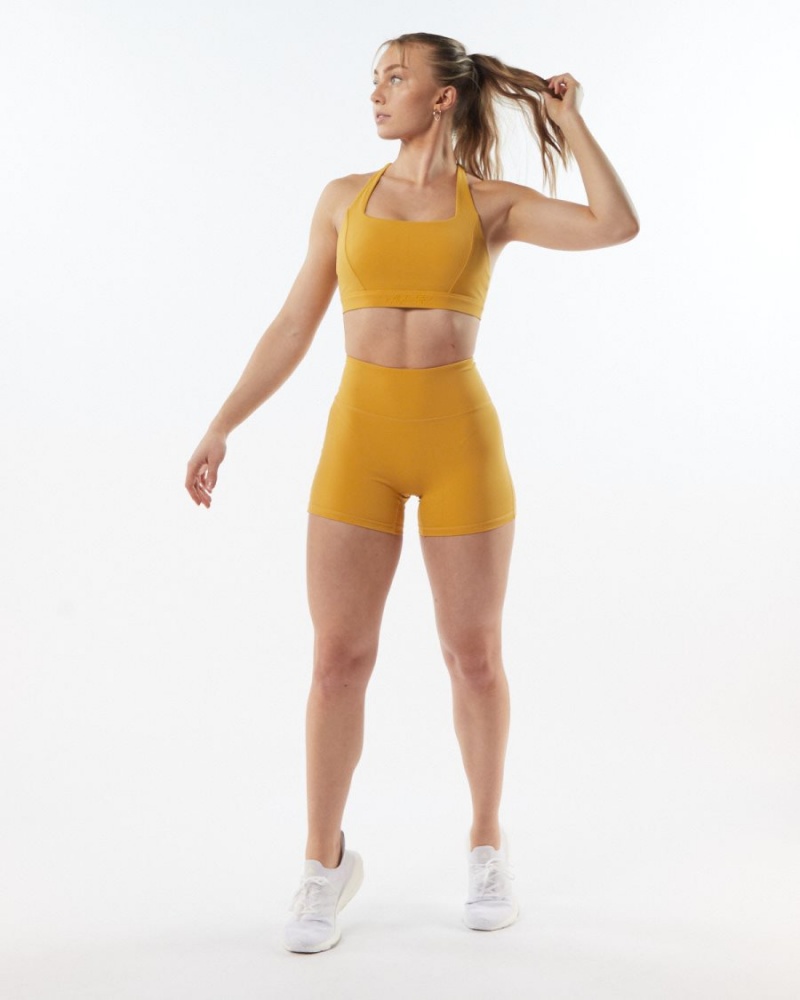 Alphalete Pulse Surge Lyhyt 4" Naisten Shortsit Keltainen | ITZSH-1648