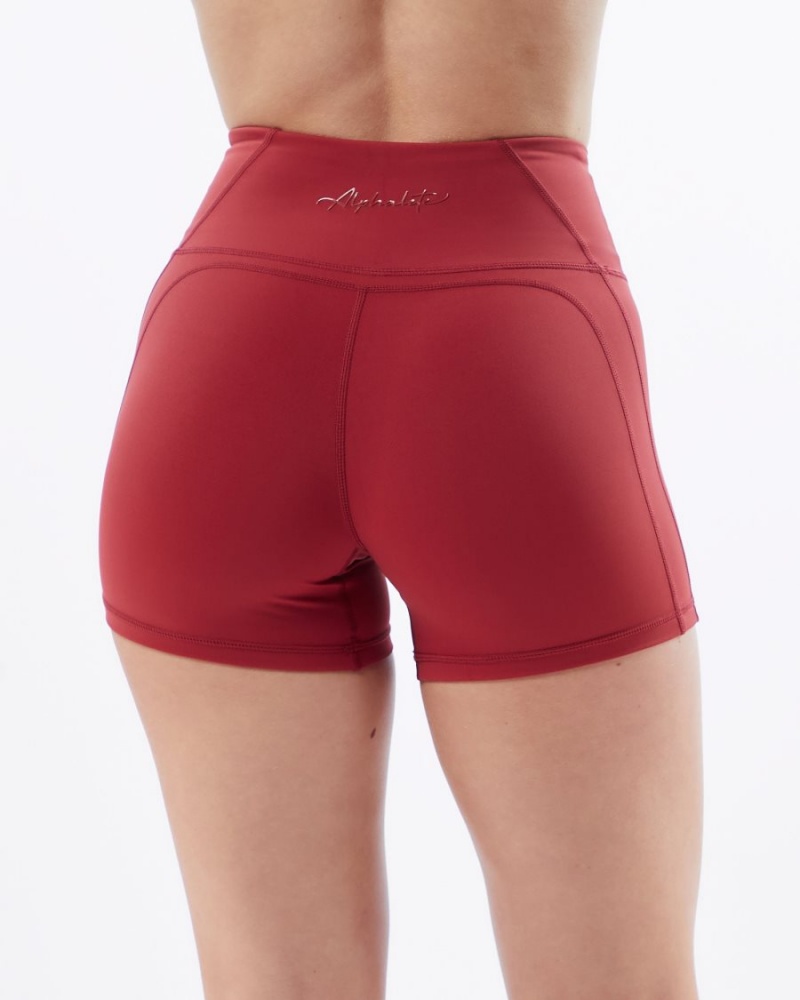 Alphalete Pulse Surge Lyhyt 4" Naisten Shortsit Punainen | JWQLR-4135