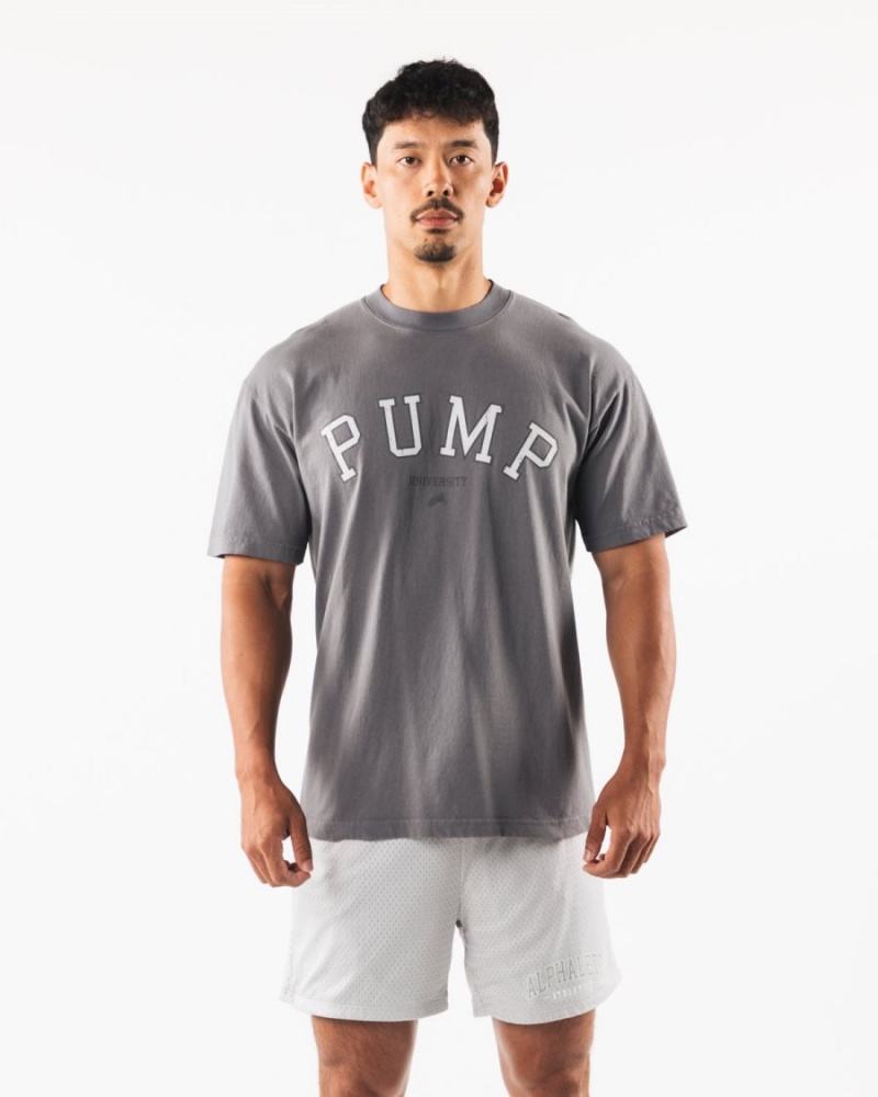 Alphalete Pump University Tee Miesten Paidat Charcoal | XNAPO-5360