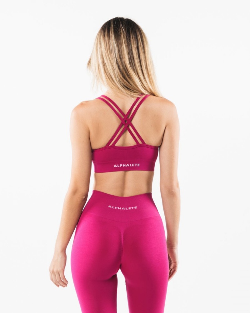 Alphalete Revival Bra Naisten Urheiluliivi Magenta | QVIXC-5036