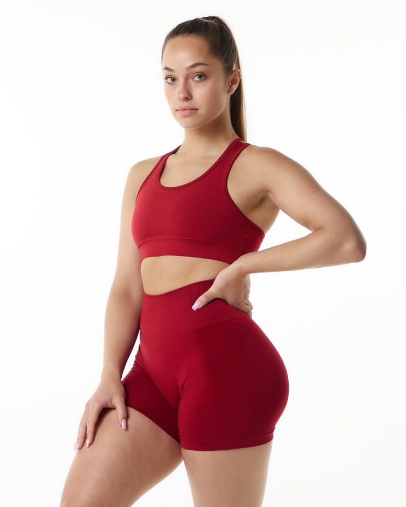 Alphalete Revival Bra Naisten Urheiluliivi Scarlet | UOJET-4963