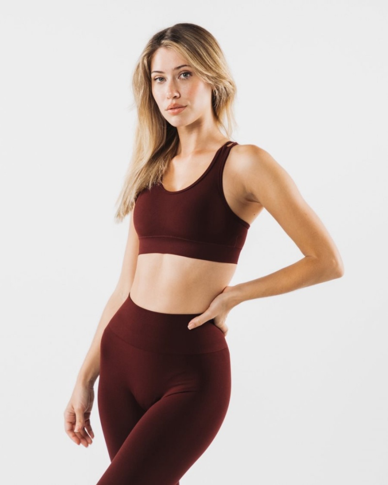 Alphalete Revival Bra Naisten Urheiluliivi Sangria | YCIKG-6172