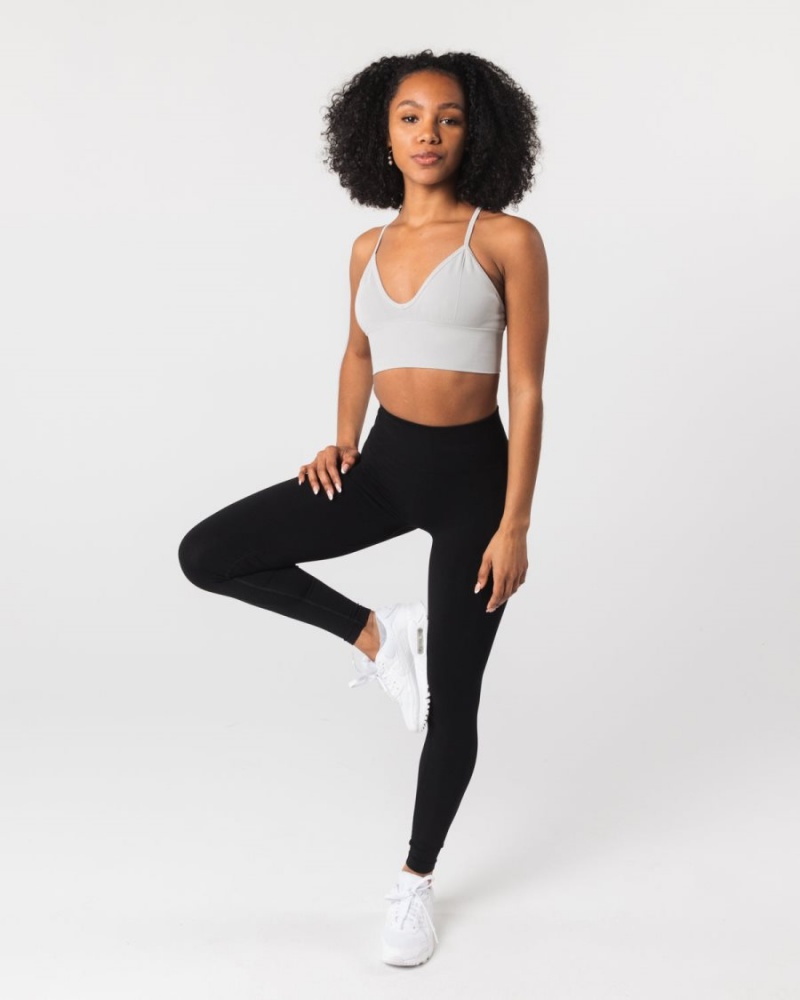 Alphalete Seamless Ribbed Bra Naisten Urheiluliivi Harmaat | WAPLV-0547